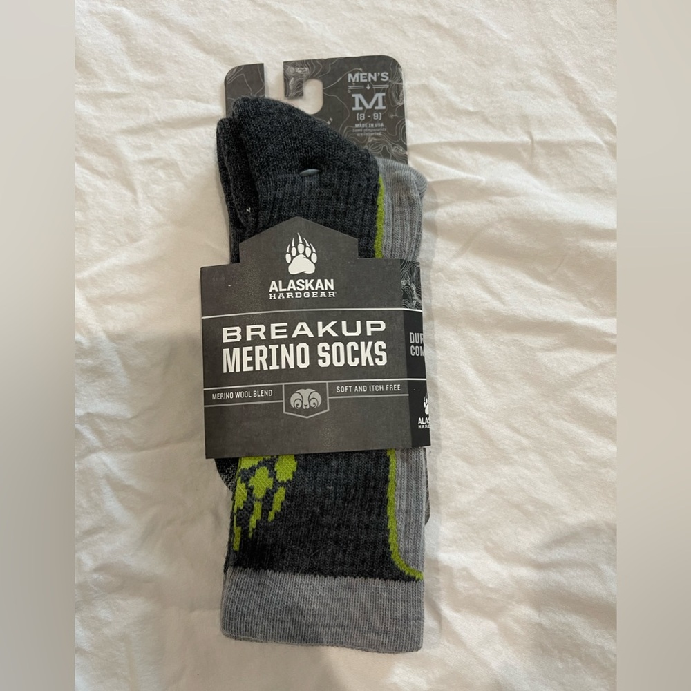 New Alaskan Hardgear Merino wool socks